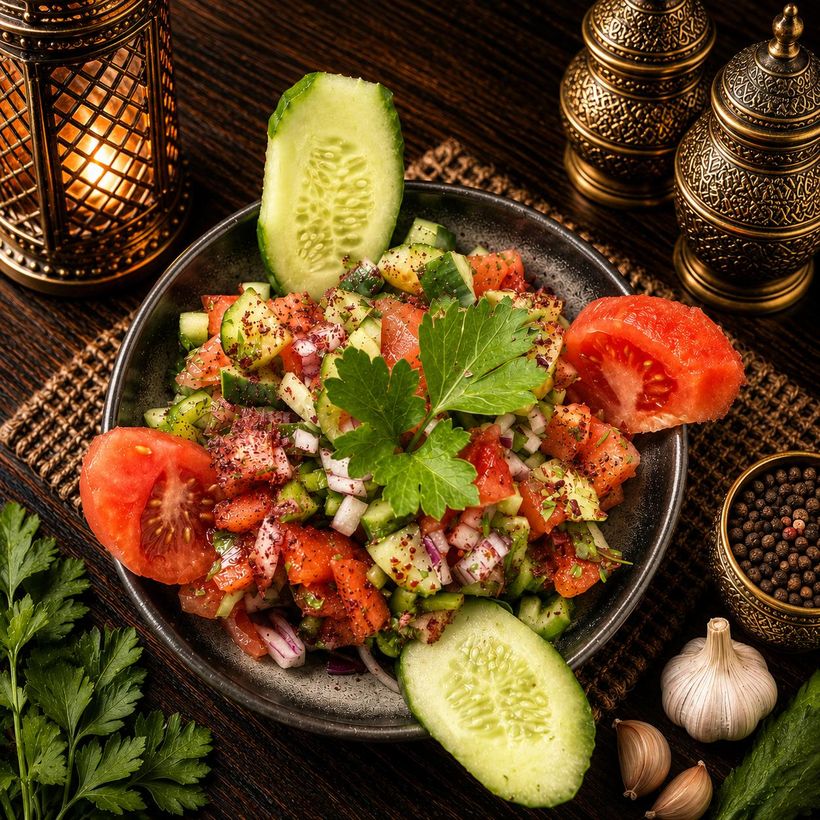 Salade du berger — Tarihi Meyzade, meyhane de Kasımpaşa, Istanbul