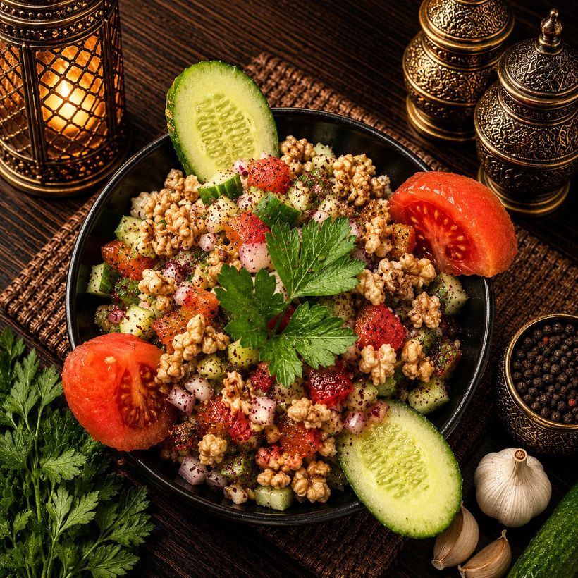 Salade gavurdağı — Tarihi Meyzade, meyhane de Kasımpaşa, Istanbul