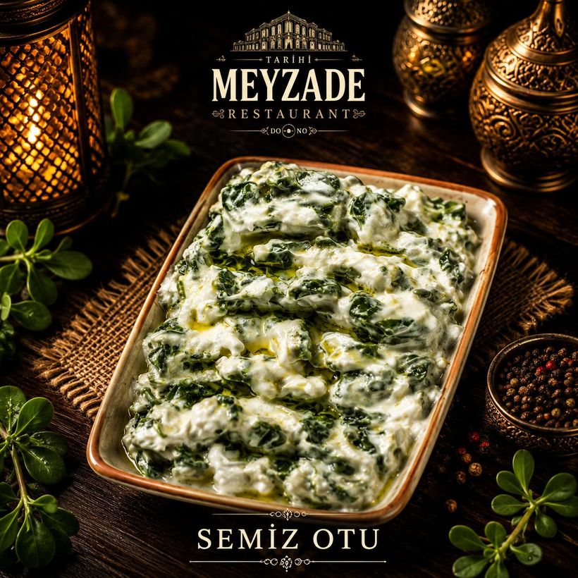 Pourpier au yaourt — Tarihi Meyzade, meyhane de Kasımpaşa, Istanbul